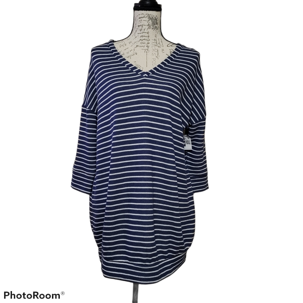 Isabel Maternity V neck stripe top!